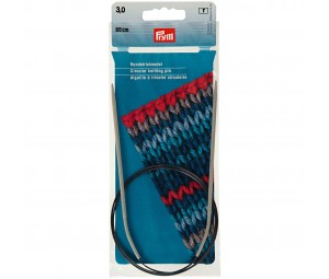 Andrele circulare aluminiu, 80 cm - 3,00 mm - Prym 211234